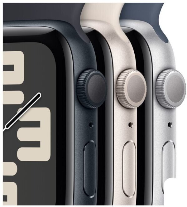 Apple Watch SE 2022 GPS 40mm Silber Sportarmband Sturmblau S/M