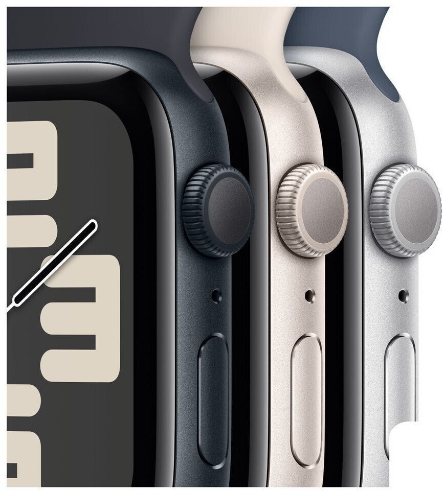 Apple Watch SE 2022 GPS 40mm Silber Sportarmband Sturmblau S/M