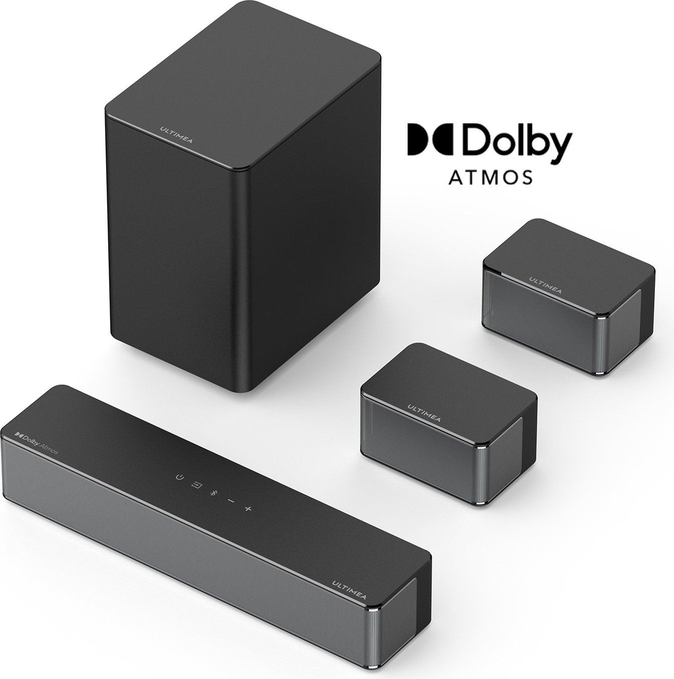 ULTIMEA 5.1 Dolby Atmos Soundbar, 3D Surround Sound System Soundbar f?r TV Ger?te, TV Lautsprecher f?r Heimkino mit einstellbarem Bass