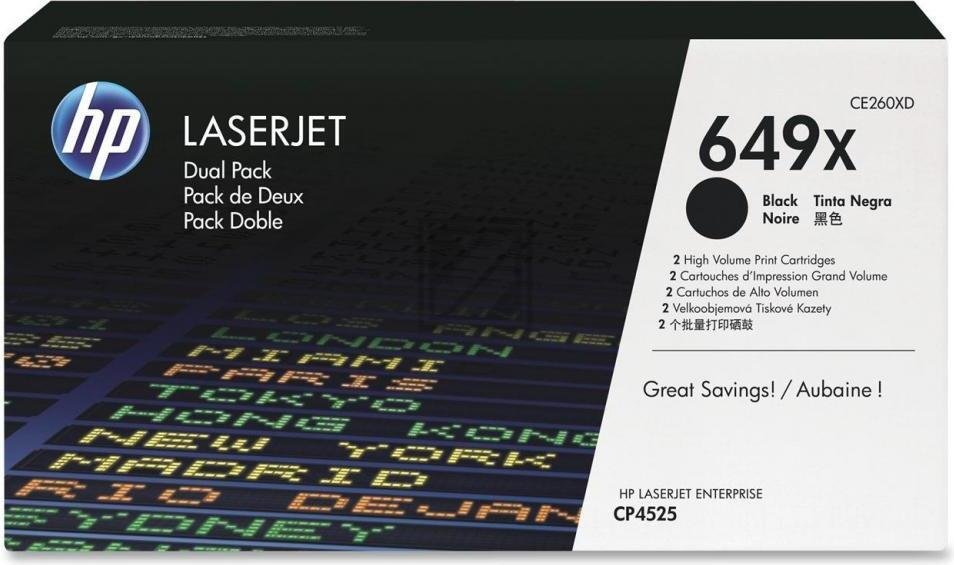 HP 649X Tonerkartusche schwarz 2er-Pack (CE260XD)